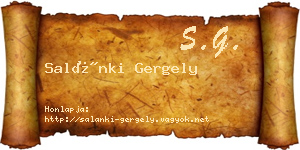 Salánki Gergely névjegykártya